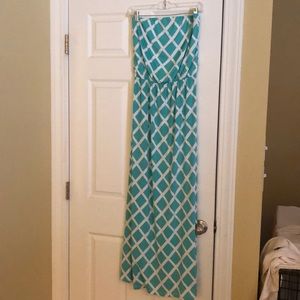 Strapless maxi dress